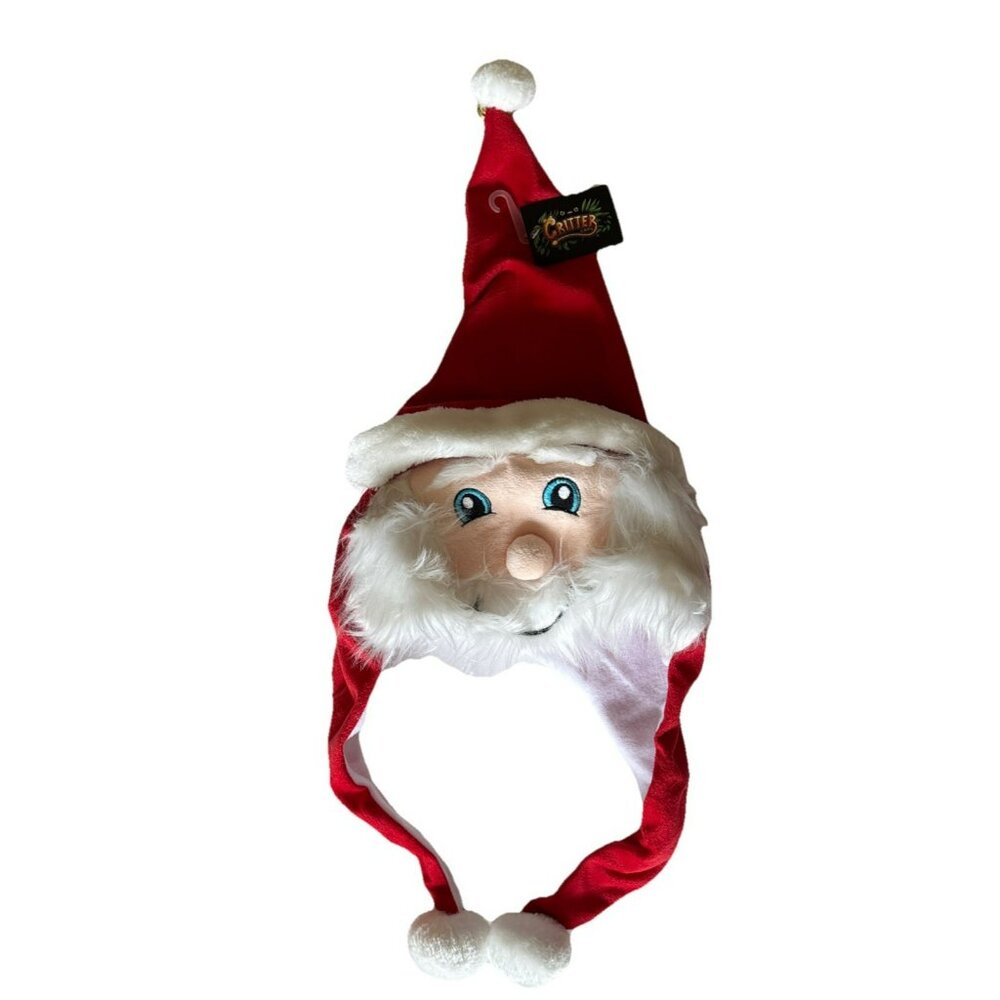 Santa Claus plush hat critter cap bell Christmas party attire